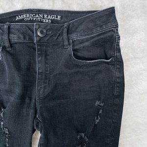 American Eagle Black ripped jeans